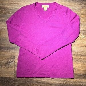 Peck & Peck Bright Purple Cashmere Sweater (Size S)​​​​​​​​​​​​​​​